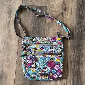 Disney+ Vera Bradley Purple and Blue Crossbody Bag Quilted Design